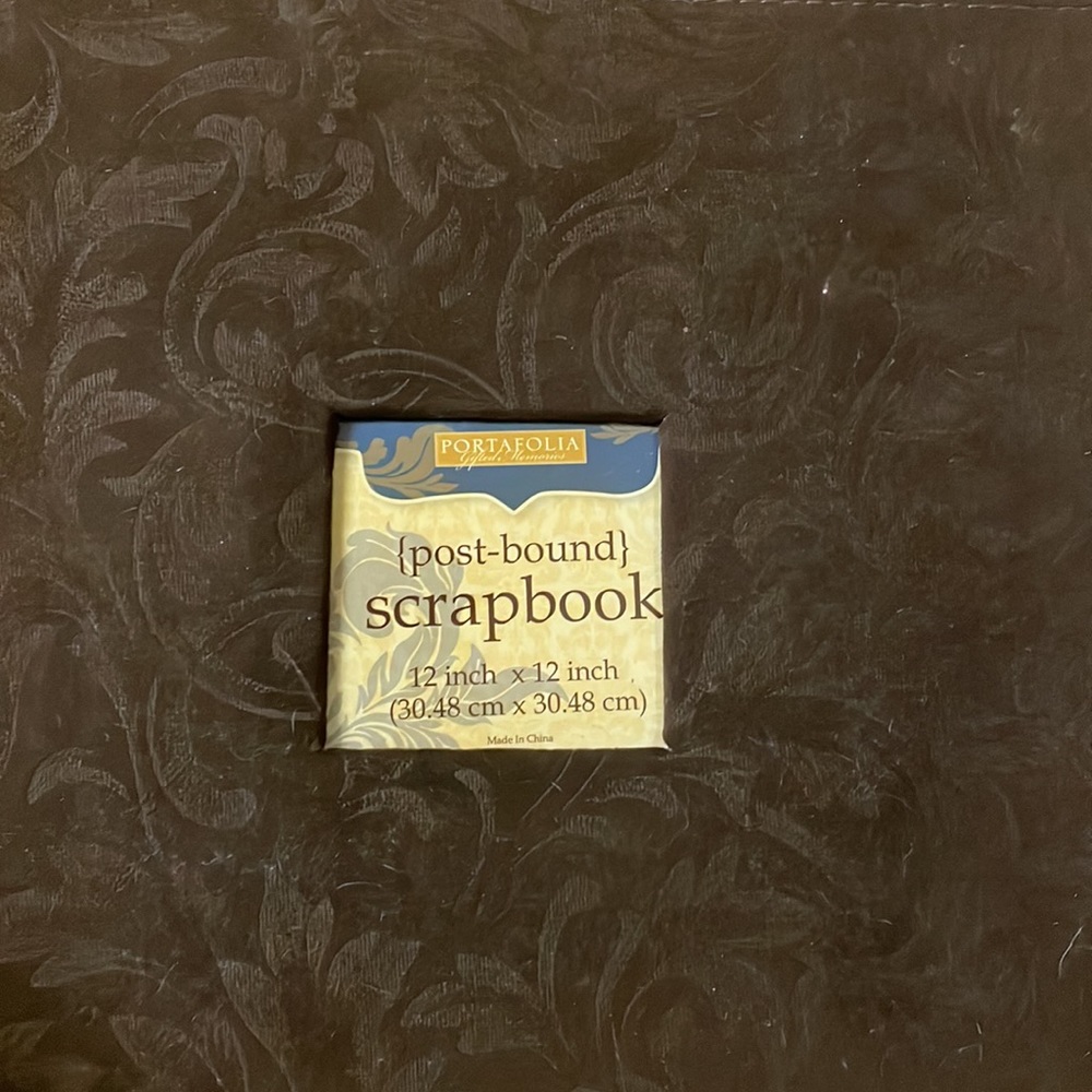 Never used, velvet, floral, middle square cutout display scrapbook. Very soft.